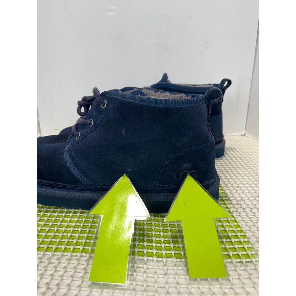 UGG Neumel Chukka Lace Up Boots Men's 12 Navy Blue Suede 3236